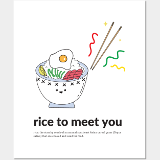 rice to meet you Posters and Art